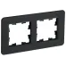 BRITE Рамка 2-местная РУ-2-2-Бр стекло черный RE BRITE Рамка 2-местная РУ-2-2-Бр стекло черный RE
