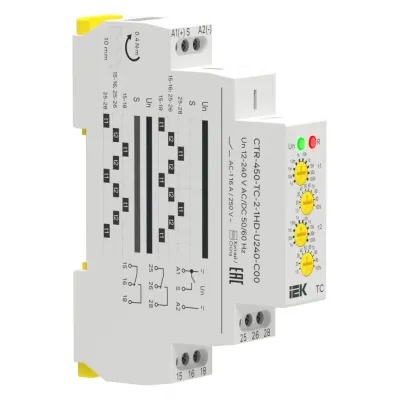 Реле циклическое TC реверсивное 2 контакта 12-240В AC/DC AC