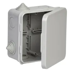 Коробка расп. КМ 100х100х50мм о/к IP54 4 вв. (7035) GENERICA