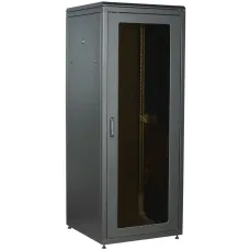 ITK LINEA N 28U 800х800мм стекл. пер. дв. задн. металл. чер.