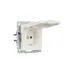 BRITE Розетка 1-местная с заземлением с защитными шторками и крышкой 16А IP44 РСбш10-3-44-БрЖ жемчуг