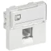 РКИ-20-00-П Розетка компьютерная RJ-45 UTP кат.5e (на 2 модуля) ПРАЙМЕР белая IEK
