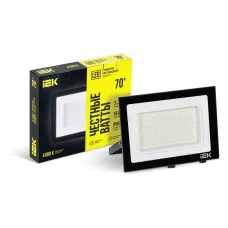 Прожектор LED СДО 06-70 IP65 4000К черный IEK