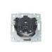 BRITE Розетка 1-местная с заземлением с защитными шторками и крышкой 16А IP44 РСбш10-3-44-БрГ графит