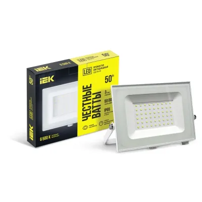 Прожектор LED СДО 06-50 IP65 6500K белый IEK