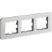 BRITE Рамка 3-местная РУ-3-1-Бр металл алюминий RE BRITE Рамка 3-местная РУ-3-1-Бр металл алюминий RE