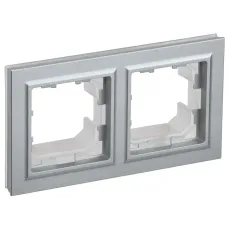 BRITE Рамка 2-местная IP44 РУ-2-БрА-44 алюминий