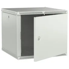 LINEA W Шкаф настенный 9U 600х600мм дверь металл серый 2.0