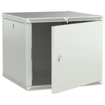 LINEA W Шкаф настенный 9U 600х600мм дверь металл серый 2.0