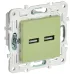 SKANDY Розетка USB A+A 3,1А SK-R15G мятный SKANDY Розетка USB A+A 3,1А SK-R15G мятный