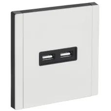 FORTE&PIANO Розетка USB A+A 3,1А FP249M металл белый