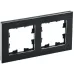 BRITE Рамка 2 -местная РУ-2-1-БрЧ металл черный BRITE Рамка 2 -местная РУ-2-1-БрЧ металл черный