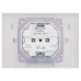 SKANDY Розетка 2-местная и крышкой 16А в сборе IP44 SK-R12W арктический белый