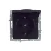 BRITE Розетка 1-местная с заземлением с защитными шторками и крышкой 16А IP44 РСбш10-3-44-БрЧ черный