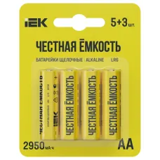 Батарейка щелочная Alkaline LR6/AA (5+3шт/блистер) ПРОМО