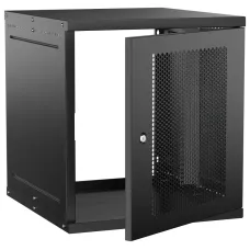 Шкаф настенный 19'' 12U 600х650мм перфорированная дверь черный GENERICA