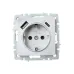 BRITE Розетка 1-местная с заземлением с защитными шторками 16А с USB A+C 18Вт РЮш11-1-БрА алюминий