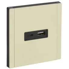 FORTE&PIANO Розетка USB A+C 18Вт FP851M металл слоновая кость