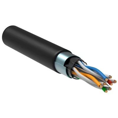 ITK Каб. в. п. F/UTP, кат. 6 4x2х23AWG solid LSZH 305м чер.