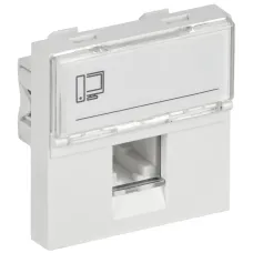 PRIMER РКИ-20-00-П-6 Розетка компьютерная RJ45 UTP кат.6 (2 модуля) белая