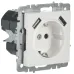 BRITE Розетка 1-местная с заземлением с защитными шторками 16А с USB A+A 5В 2,1А РЮш10-1-БрБ белый