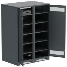 LINEA B Шкаф аккумуляторный (пустой) 2000х1400х950мм двустворчатая металлическая дверь черный