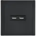 FORTE&PIANO Розетка USB A+A 3,1А FP149M металл черный