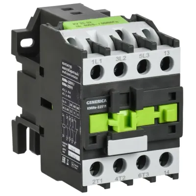 Контактор КМИе-22511 25А 400В/АС3 1NC GENERICA