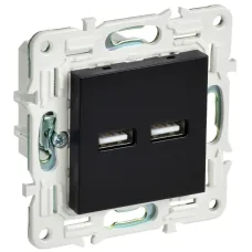 SKANDY Розетка USB A+A 3,1А SK-R15Bl черный