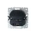 BRITE Розетка 1-местная с заземлением с защитными шторками 16А с USB A+A 5В 2,1А РЮш10-1-БрТБ темная бронза