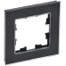 BRITE Рамка 1-местная РУ-1-2-Бр стекло черный матовый BRITE Рамка 1-местная РУ-1-2-Бр стекло черный матовый