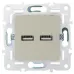SKANDY Розетка USB A+A 3,1А SK-R15B бежевый