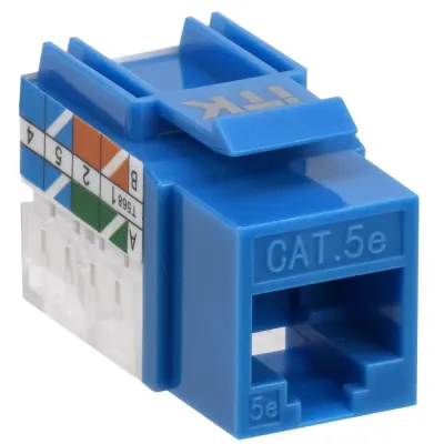 Модуль Keystone Jack кат.5E UTP 110 IDC 90град синий