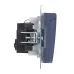 BRITE Розетка 1-местная с заземлением с защитными шторками и крышкой 16А IP44 РСбш10-3-44-БрМ маренго