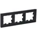 BRITE Рамка 3 -местная РУ-3-2-БрЧ стекло черный BRITE Рамка 3 -местная РУ-3-2-БрЧ стекло черный