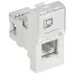 РКИ-10-00-П Розетка компьютерная RJ-45 UTP кат.5e (на 1 модуль) ПРАЙМЕР белая IEK