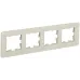 BRITE Рамка 4-местная РУ-4-2-Бр стекло песчаный RE BRITE Рамка 4-местная РУ-4-2-Бр стекло песчаный RE