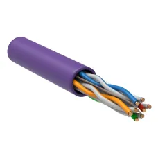 Витая пара U/UTP кат 6 4х2х23AWG solid LSZH 305м фиол