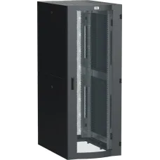 LINEA S Шкаф серверный 19'' 24U 800х1000мм передняя дверь двухстворчатая перфорированная задняя дверь перфорированная черный RAL 9005