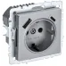 BRITE Розетка 1-местная с заземлением с защитными шторками 16А с USB A+C 18Вт РЮш11-1-БрА алюминий BRITE Розетка 1-местная с заземлением с защитными шторками 16А с USB A+C 18Вт РЮш11-1-БрА алюминий