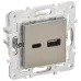 SKANDY Розетка USB A+C 18Вт SK-R13N металл никель