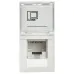 PRIMER РКИ-10-00-П-6 Розетка компьютерная RJ45 UTP кат.6 (1 модуль) белая