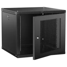 LINEA W Шкаф настенный 9U 600х600мм дверь перфорированная черный 2.0