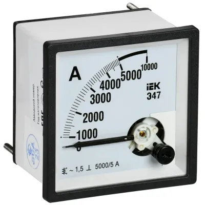 Амперметр Э47 5000/5А класс точности 1,5 72х72мм