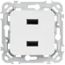 FLITE Розетка USB A+A 2,1А РЮ-2-ФлБ белый