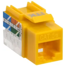 Модуль Keystone Jack кат.5E UTP 110 IDC 90град жёлтый
