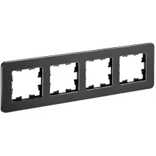 BRITE Рамка 4-местная РУ-4-1-Бр металл черный RE