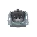BRITE Розетка 1-местная с заземлением с защитными шторками и крышкой 16А IP44 РСбш10-3-44-БрС сталь