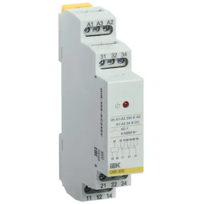 Реле промежуточное модульное OIR 3 контакта 8А 230В AC