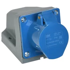 Розетка стационарная ССИ-113 2Р+РЕ 16А 200-250В IP44 IEK